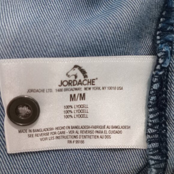 Jordache Romper Women's Denim Chambray Blue Summer Casual Preppy Size Medium - Picture 4 of 11